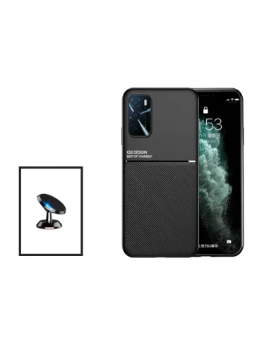 Kit Capa Magnetic Lux + Suporte Magnético para Oppo A16 - Preto