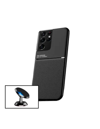 Kit Capa Magnetic Lux + Suporte Magnético para Samsung Galaxy S21 Ultra 5G