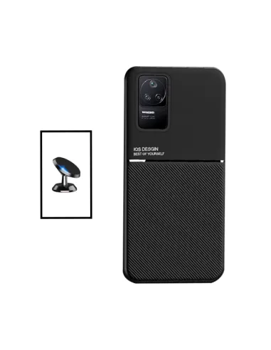 Kit Capa Magnetic Lux + Suporte Magnético para Xiaomi Poco F4 - Preto