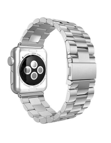 Bracelete Aço Stainless Lux + Ferramenta para Apple Watch Series 5 - 40mm - Cinza