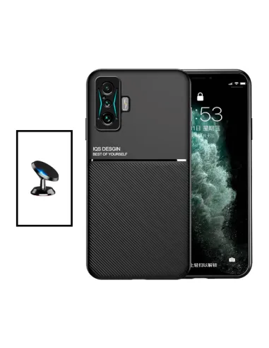 Kit Capa Magnetic Lux + Suporte Magnético para Xiaomi Poco F4 GT - Preto