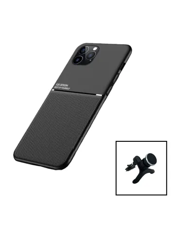 Kit Capa Magnetic Lux + Suporte Magnético Reforçado para Apple iPhone 15 Plus - Preto