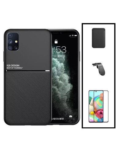 Kit Capa Magnetic Lux + Magnetic Wallet Preto + 5D Full Cover + Suporte Magnético L Safe Driving para Huawei P40 Pro