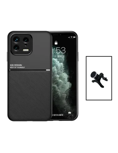 Kit Capa Magnetic Lux + Suporte Magnético Reforçado para Xiaomi 13 Pro - Preto