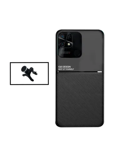 Kit Capa Magnetic Lux + Suporte Magnético Reforçado para Xiaomi Poco C40 - Preto