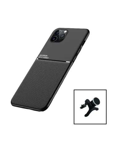 Kit Capa Magnetic Lux + Suporte Magnético Reforçado para Xiaomi Redmi 12 - Preto