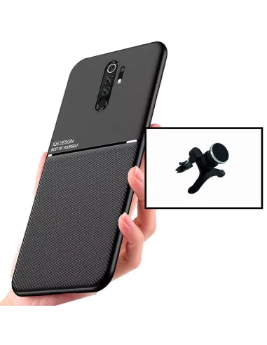 Kit Capa Magnetic Lux + Suporte Magnético Reforçado para Xiaomi Redmi 9