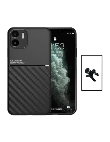 Kit Capa Magnetic Lux + Suporte Magnético Reforçado para Xiaomi Redmi A1 - Preto