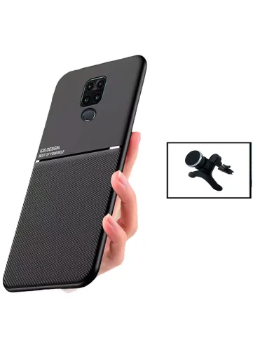 Kit Capa Magnetic Lux + Suporte Magnético Reforçado para Xiaomi Redmi Note 9 Pro Max