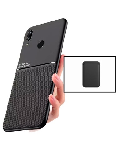 Kit Capa Magnetic Lux + Magnetic Wallet Preto para Huawei P Smart 2019