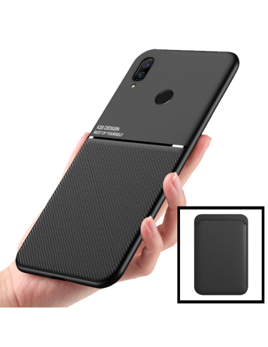 Kit Capa Magnetic Lux + Magnetic Wallet Preto para Huawei P Smart Z