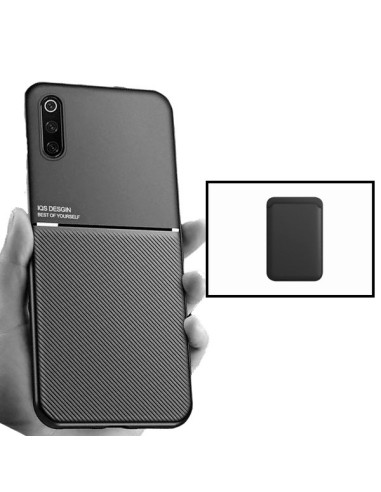 Kit Capa Magnetic Lux + Magnetic Wallet Preto para Samsung Galaxy A50s