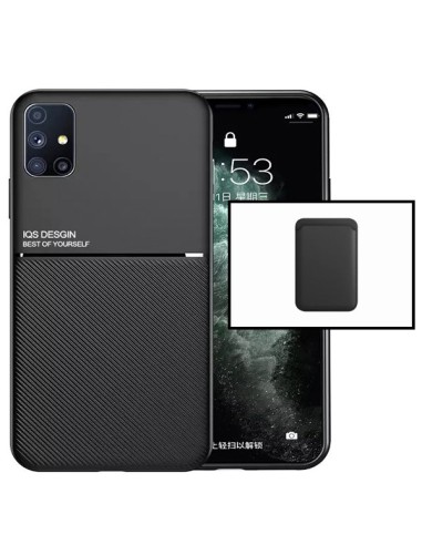 Kit Capa Magnetic Lux + Magnetic Wallet Preto para Samsung Galaxy M51