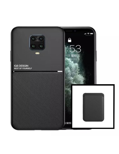 Kit Capa Magnetic Lux + Magnetic Wallet Preto para Xiaomi Poco M2 Pro