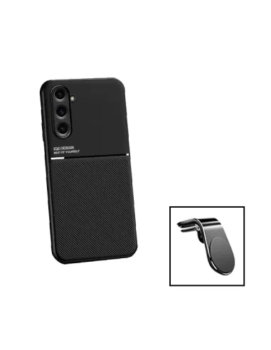 Kit Capa Magnetic Lux + Suporte Magnético L para Samsung Galaxy F34 5G - Preto