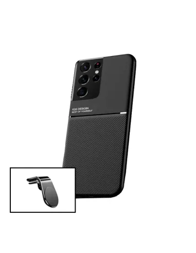 Kit Capa Magnetic Lux + Suporte Magnético L para Samsung Galaxy S21 Ultra 5G