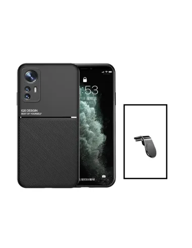 Kit Capa Magnetic Lux + Suporte Magnético L para Xiaomi 12 Lite - Preto