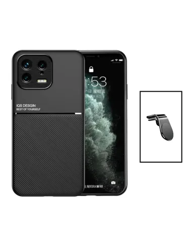 Kit Capa Magnetic Lux + Suporte Magnético L para Xiaomi 13 Pro - Preto