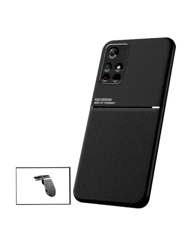 Kit Capa Magnetic Lux + Suporte Magnético L para Xiaomi Poco M4 Pro 5G