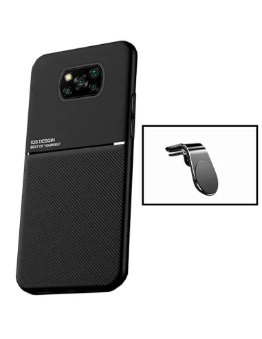 Kit Capa Magnetic Lux + Suporte Magnético L para Xiaomi Poco X3