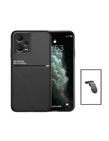 Kit Capa Magnetic Lux + Suporte Magnético L para Xiaomi Poco X5 - Preto