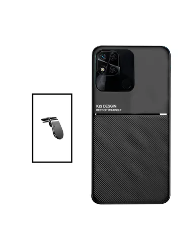 Kit Capa Magnetic Lux + Suporte Magnético L para Xiaomi Redmi 10A - Preto