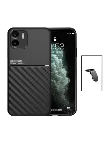 Kit Capa Magnetic Lux + Suporte Magnético L para Xiaomi Redmi A1 - Preto