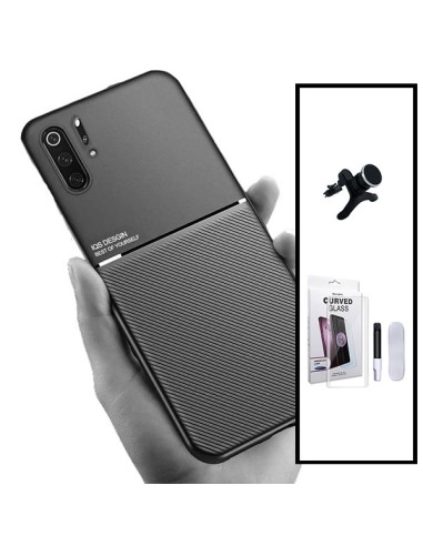 Kit Capa Magnetic Lux + Película de Vidro Nano Curved UV + Suporte Magnético de Carro Reforçado para Huawei P30 Pro