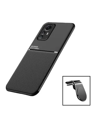 Kit Capa Magnetic Lux + Suporte Magnético L para Xiaomi Redmi Note 12S - Preto