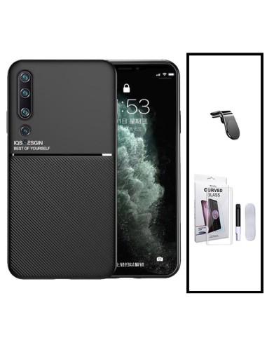 Kit Capa Magnetic Lux + Película de Vidro Nano Curved UV + Suporte Magnético L Safe Driving para Xiaomi Mi 10 5G