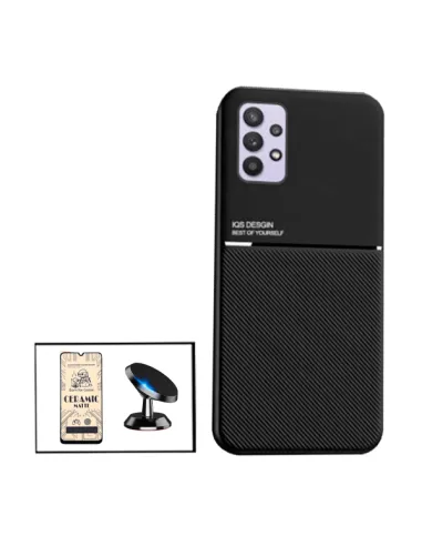 Kit Capa Magnetic Lux + Película CeramicGlass + Suporte Magnético para Samsung Galaxy A32 5G