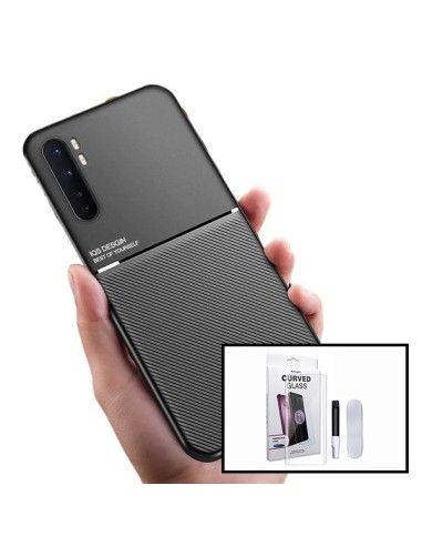 Kit Capa Magnetic Lux + Película de Vidro Nano Curved UV para Xiaomi Mi Note 10 Lite