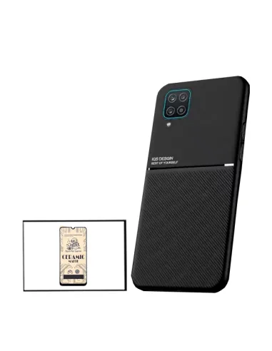 Kit Capa Magnetic Lux + Película CeramicGlass Curved para Samsung Galaxy A12 Nacho