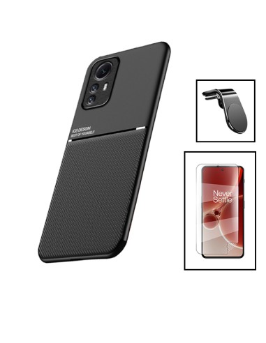 Kit Capa Magnetic Lux + Película Hydrogel Full Cover Frente + Suporte Magnético L Safe Driving para Xiaomi Redmi Note 12S - Pret