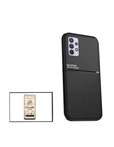 Kit Capa Magnetic Lux + Película CeramicGlass Curved para Samsung Galaxy A32 5G