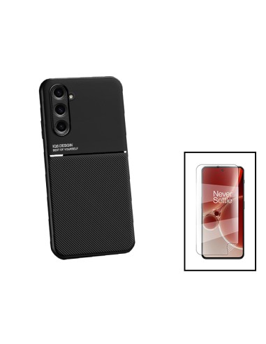 Kit Capa Magnetic Lux + Película Hydrogel Full Cover Frente para Samsung Galaxy M34 5G - Preto