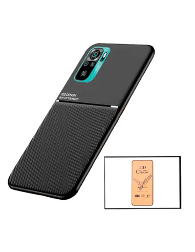 Kit Capa Magnetic Lux + Película CeramicGlass Curved para Xiaomi Redmi Note 10