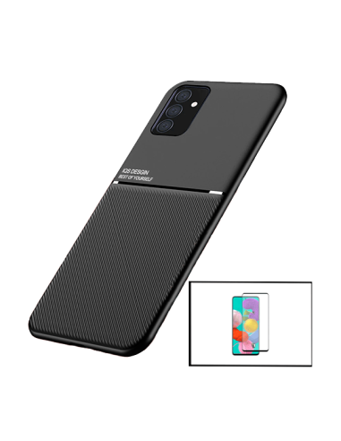 Kit Capa Magnetic Lux + Película Vidro Temperado 5D Full Cover Curved para Samsung Galaxy M52 5G