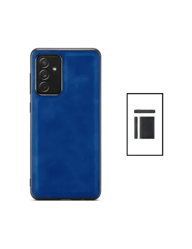 Kit Capa MagneticLeather + Carteira Magnetic Wallet para Samsung Galaxy A04s - Azul