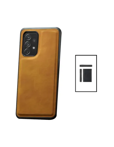 Kit Capa MagneticLeather + Carteira Magnetic Wallet para Samsung Galaxy A52s - Castanha