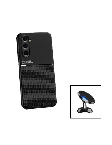 Kit Capa Magnetic Lux + Suporte Magnético de Carro para Samsung Galaxy F34 5G - Preto