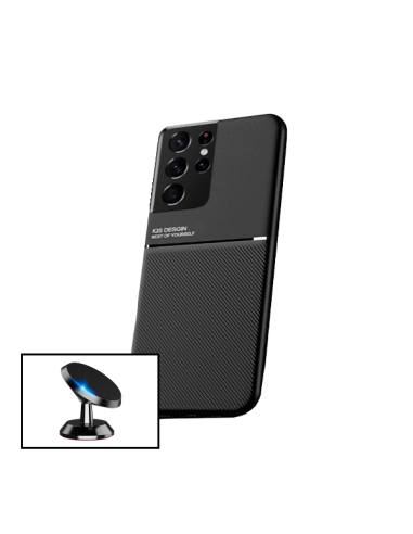Kit Capa Magnetic Lux + Suporte Magnético de Carro para Samsung Galaxy S21 Ultra 5G