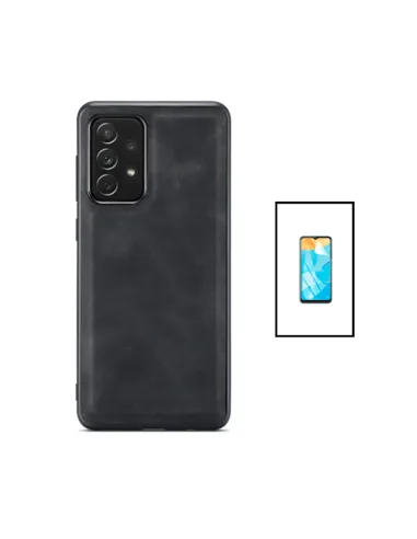 Kit Capa MagneticLeather + Película de Hydrogel para Samsung Galaxy A52 - Preta