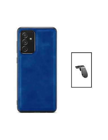 Kit Capa MagneticLeather + Suporte L para Samsung Galaxy A04s - Azul