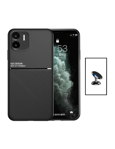 Kit Capa Magnetic Lux + Suporte Magnético de Carro para Xiaomi Redmi A2 - Preto