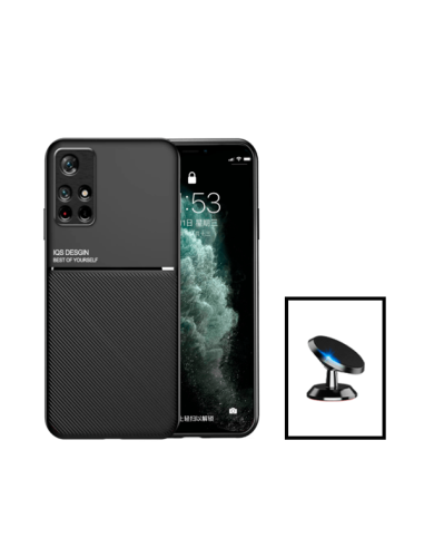 Kit Capa Magnetic Lux + Suporte Magnético de Carro para Xiaomi Redmi Note 11S - Preto