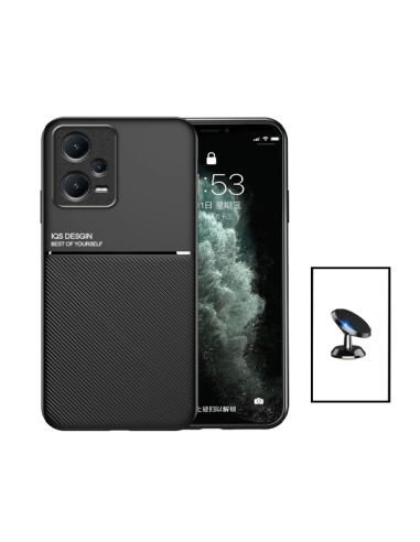 Kit Capa Magnetic Lux + Suporte Magnético de Carro para Xiaomi Redmi Note 12 Pro - Preto