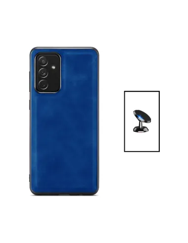 Kit Capa MagneticLeather + Suporte Magnético para Samsung Galaxy A04s - Azul