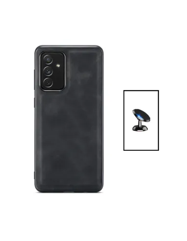 Kit Capa MagneticLeather + Suporte Magnético para Samsung Galaxy A04s - Preta