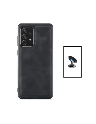 Kit Capa MagneticLeather + Suporte Magnético para Samsung Galaxy A13 - Preta